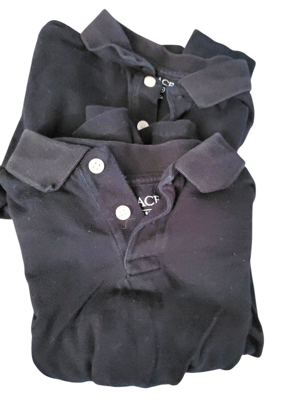 The Children's Place Long Sleeve Polo Shirts Black Size 5/6